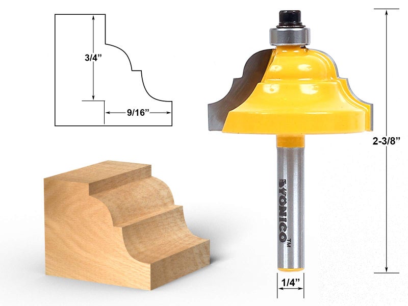 YONICO Router Bits Edge Forming Classical Roman Ogee 9/16-Inch 1/4-Inch Shank 13124q - Image 2
